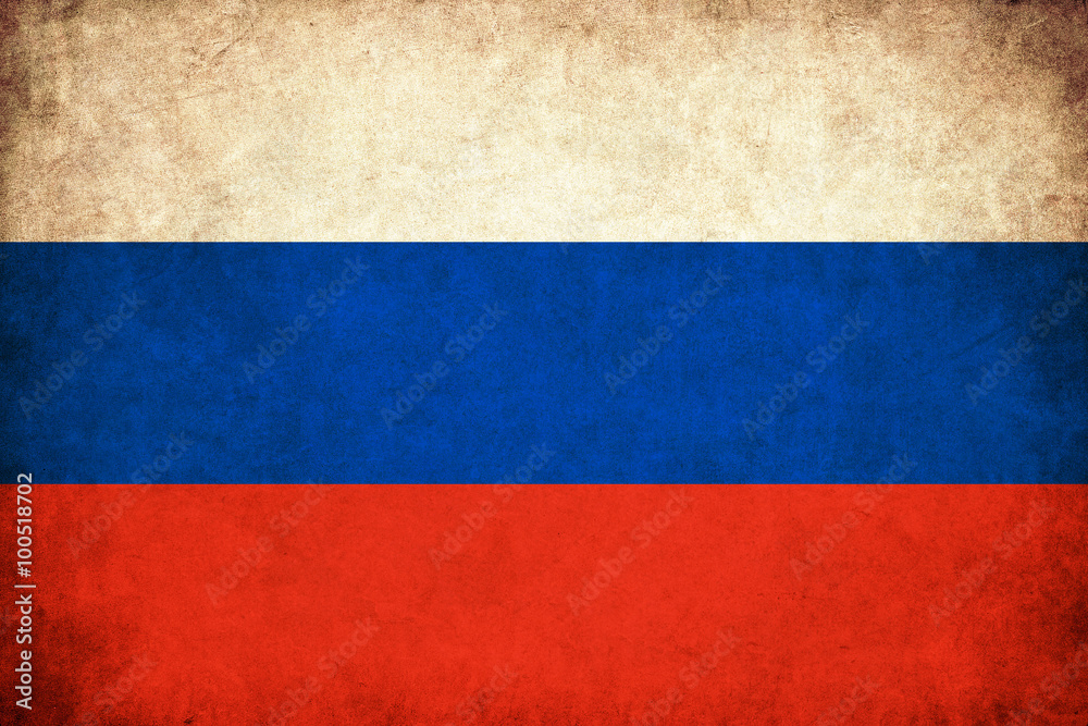 Russia grunge flag illustration of country