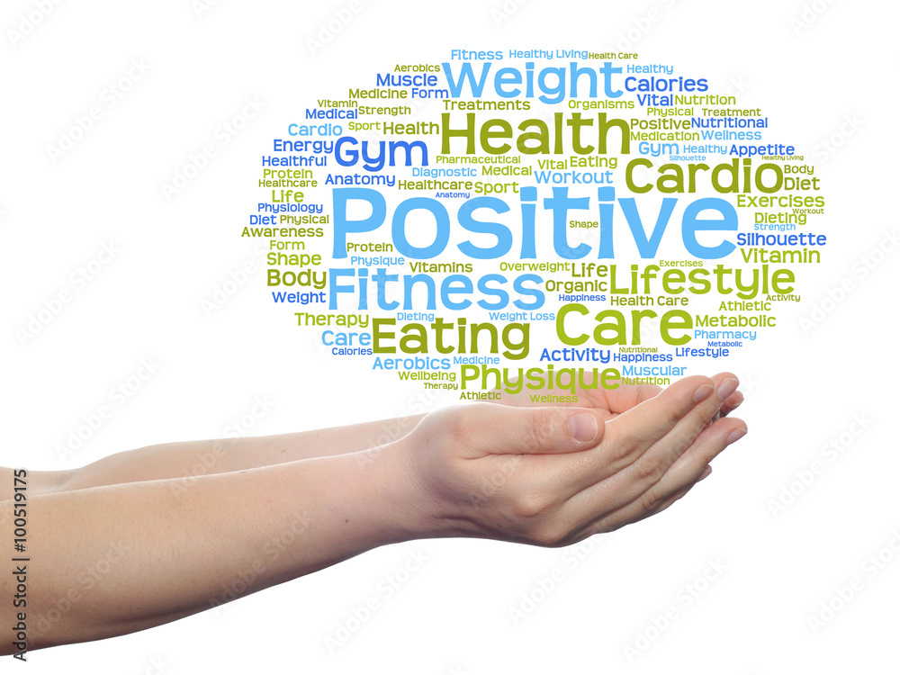 Conceptual health word cloud isolated Conceptual health word cloud isolated