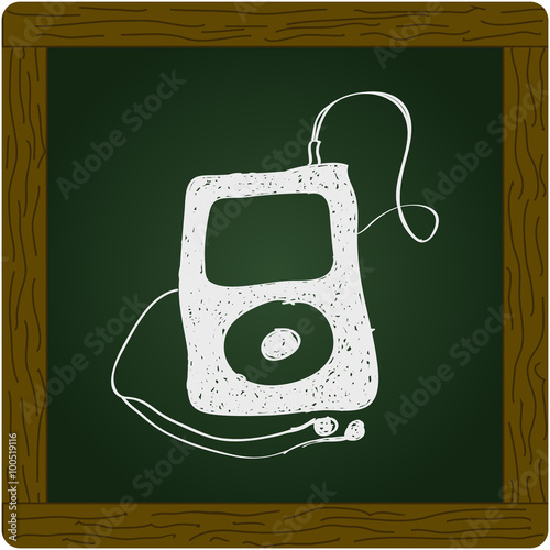 Simple doodle of an mp3 player