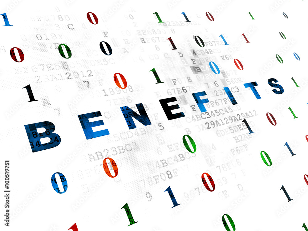 Finance concept: Benefits on Digital background Finance concept: Benefits on Digital background