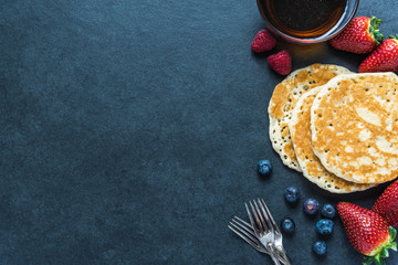Pancakes border background