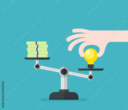 Value of idea. Concept of compare value.