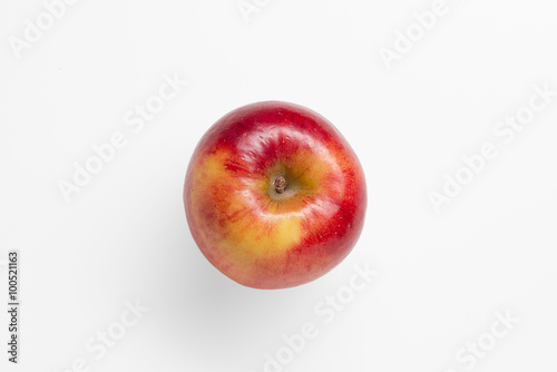 Red apple on a light white background