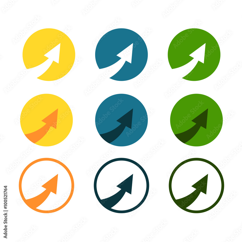 Eps 10 Vector arrow icon. Arrow abstract logo template. Up arrow Eps 10 Vector arrow icon. Arrow abstract logo template. Up arrow