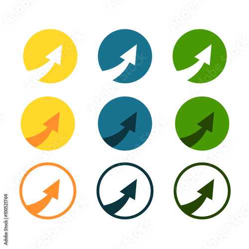 Eps 10 Vector arrow icon. Arrow abstract logo template. Up arrow