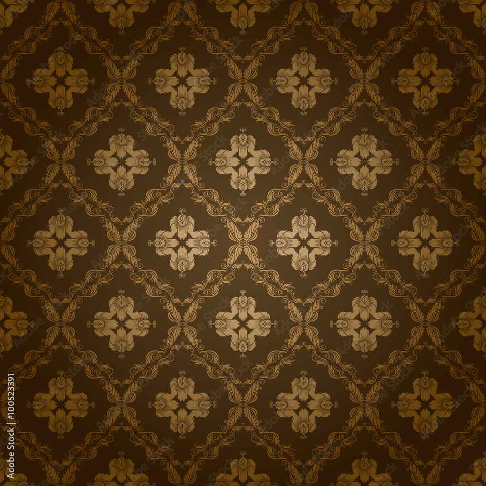 Damask seamless floral pattern. Damask seamless floral pattern.
