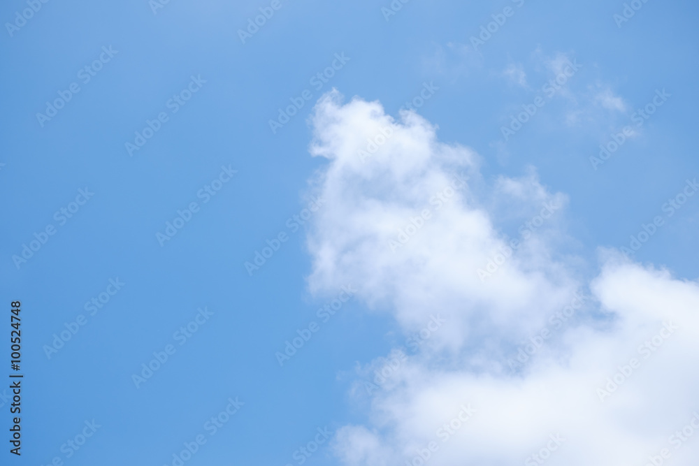Obraz premium Abstract White clouds on a blue sky background
