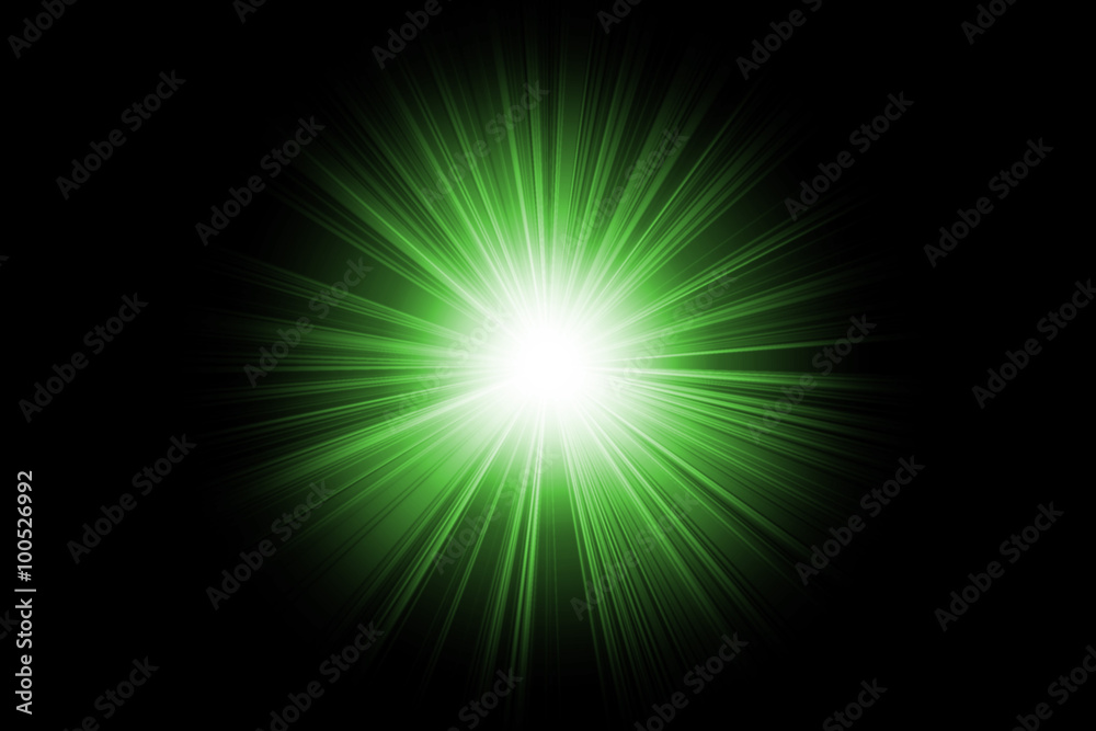 green lighting flare - obrazy, fototapety, plakaty 