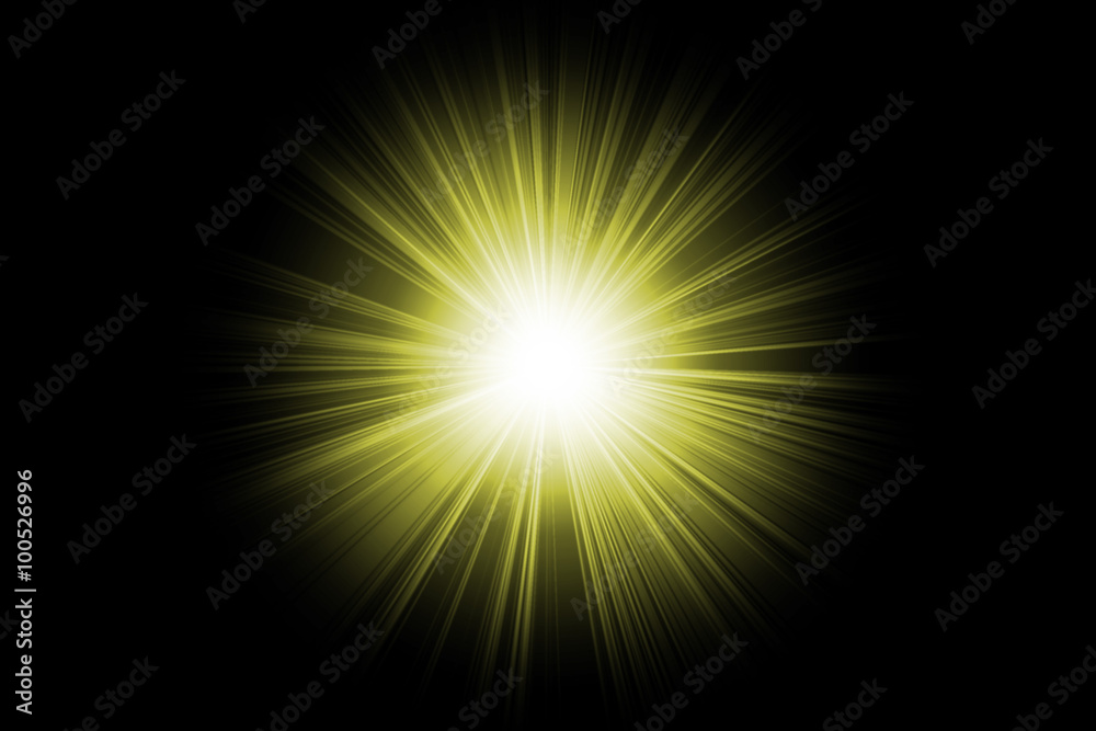 yellow lighting flare