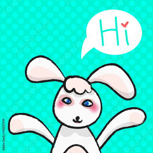 Greeting card with white Ea...