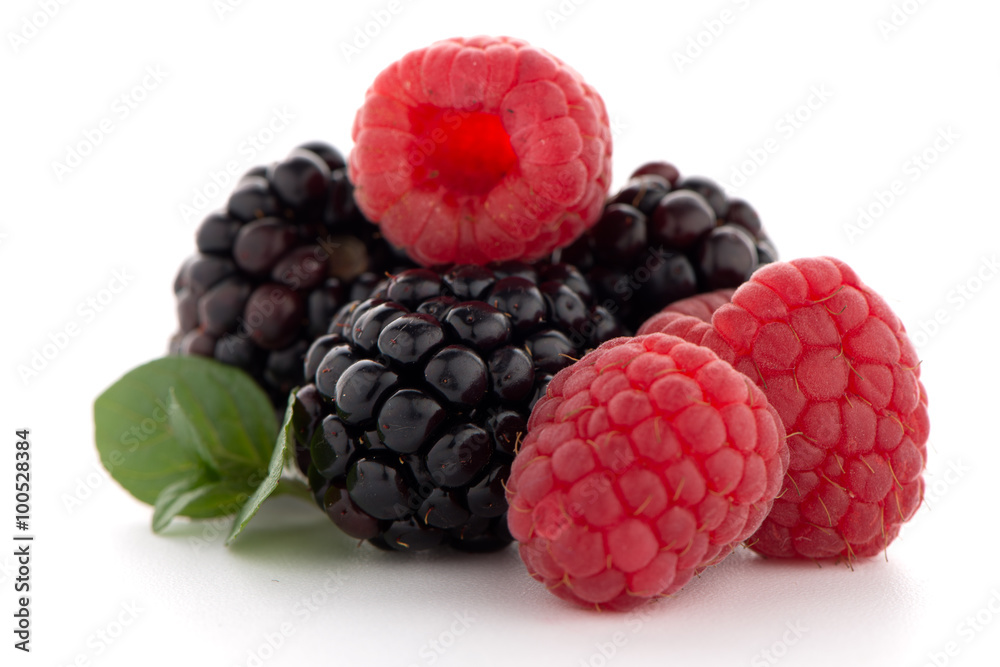 Raspberry with blackberry Raspberry with blackberry