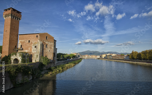 Pisa from a bridge over Arno river