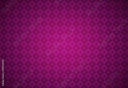 Minimalistic poker background with texture composed from card symbols
