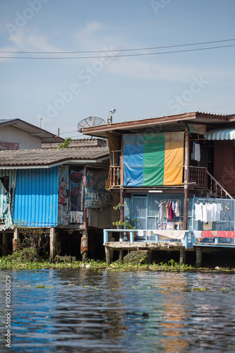 Bangkok  Thailand - November 09  2015  view from tourists boats on Chao Phraya river