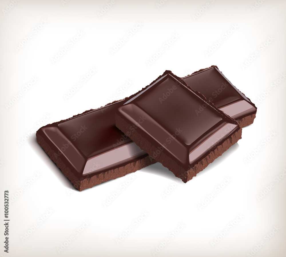 Piece of chocolate.Vector.EPS10 Piece of chocolate.Vector.EPS10