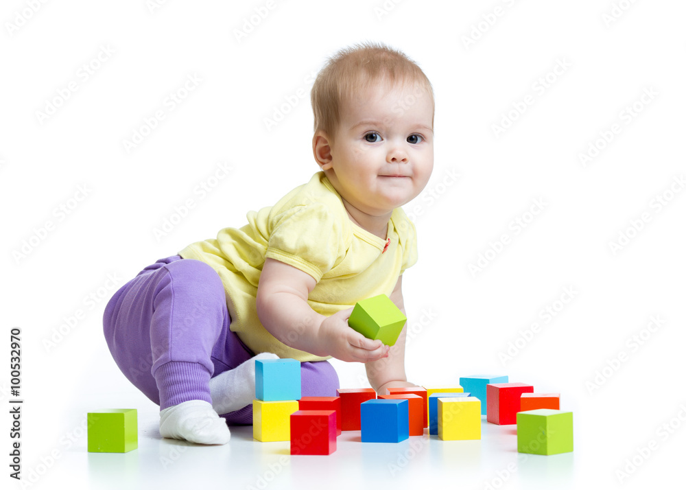 kid playing wooden toy blocks isolated kid playing wooden toy blocks isolated