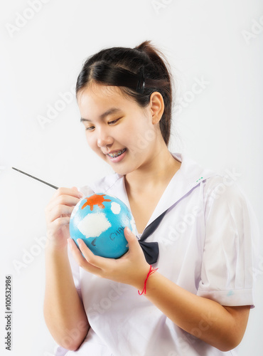 Student Painting Egg