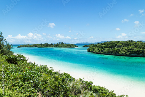 Tropical beach with clear blue lagoon, Ishigaki Island, Okinawa, Japan © tororo reaction