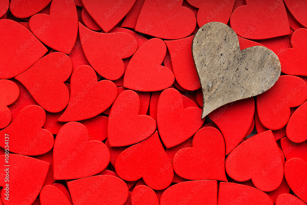 Obraz premium More small red hearts background.