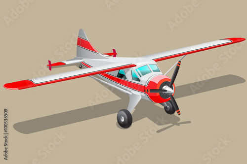 Retro airplane illustration