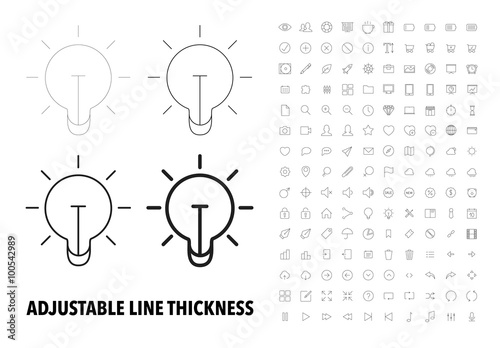 Adjustable Thin Line Icons For Web Design