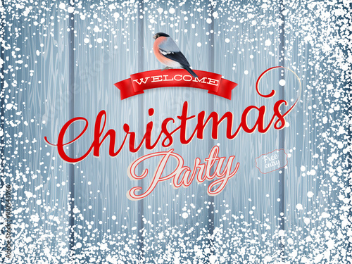 Winter holidays decoration with bullfinch. EPS 10