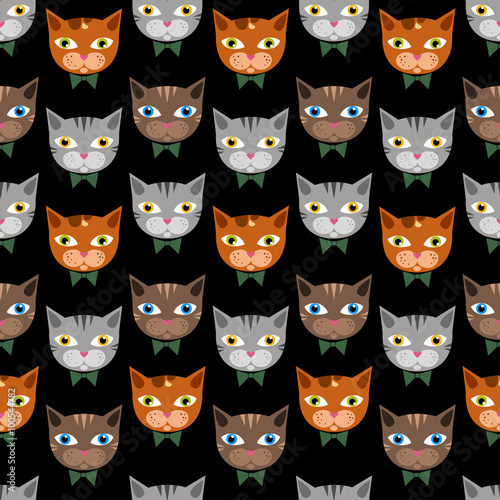 Cute cats pattern 
