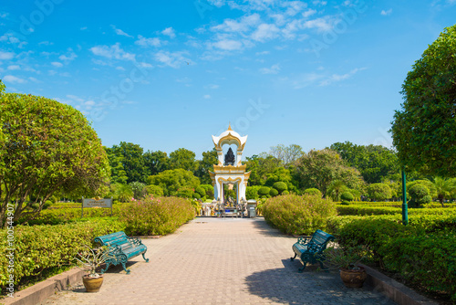 View of Ganesh memorial at Sanam Chandra Palace at Nakornprathom,Thailand  photo