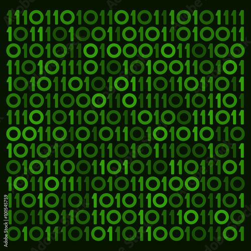 Binary Digital Background. Vector