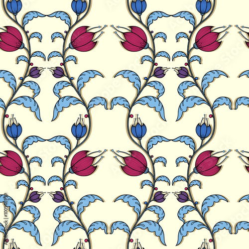 Flowers tracery pattern