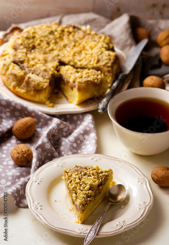 dates cake with crumb