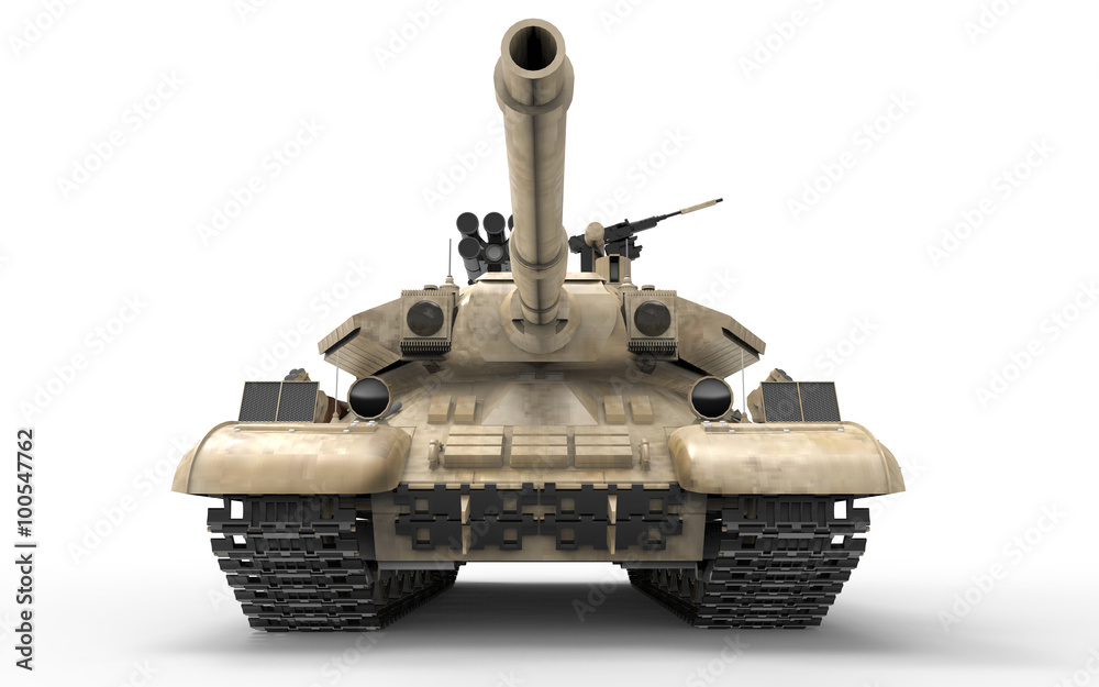 War of Army tank and Army Isolated shot Vignette concept on white background