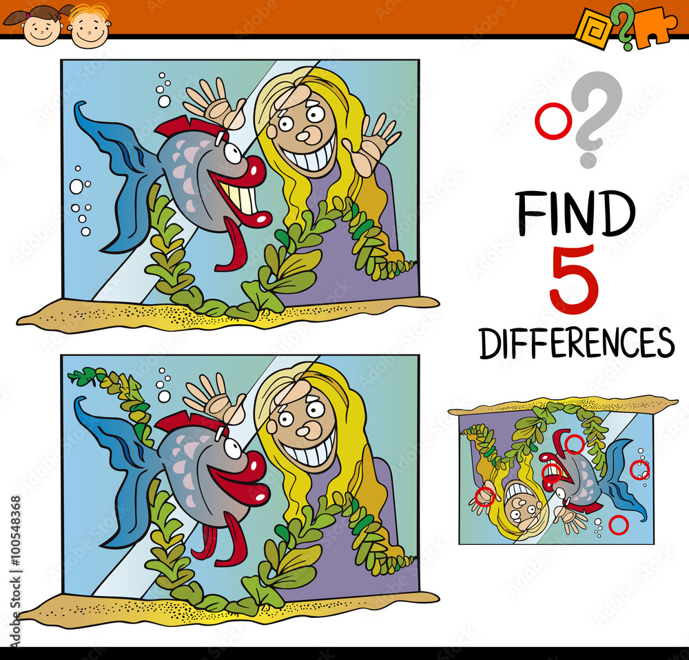 Obraz premium educational task of differences