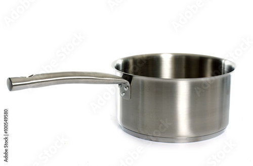 a metal  saucepan