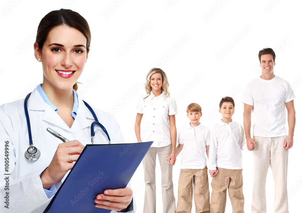 Medical family doctor and patients. Medical family doctor and patients.