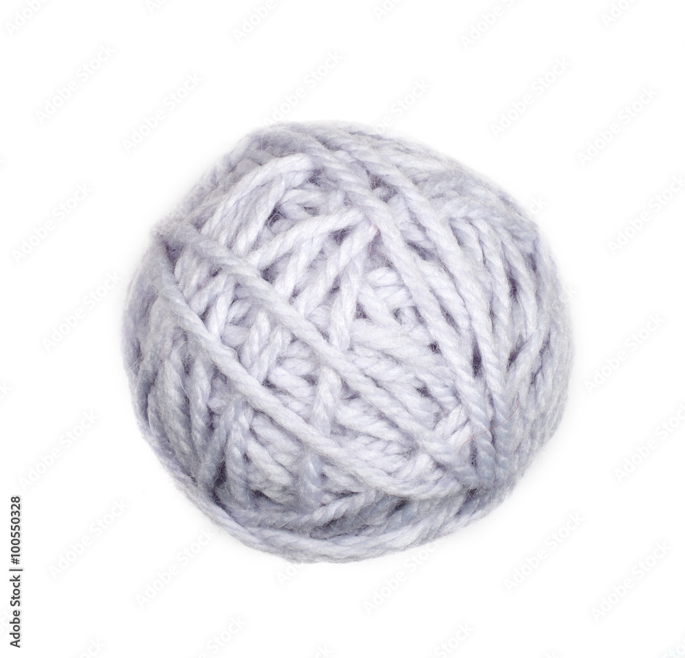 Light blue skein over white Light blue skein over white