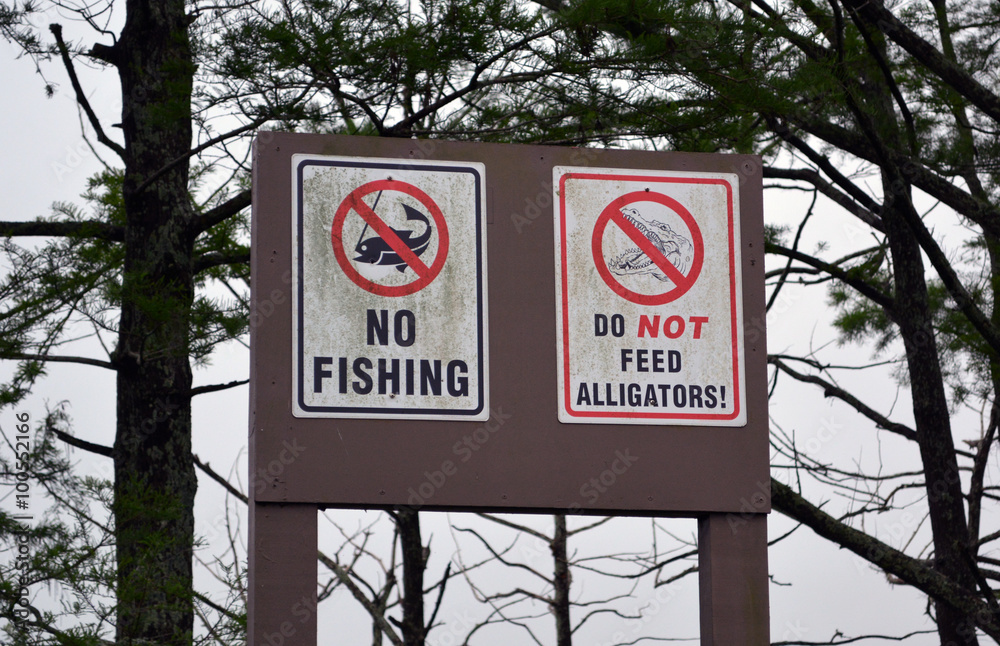 Alligator Sign/Wooden sign warning Do Not Feed Alligators