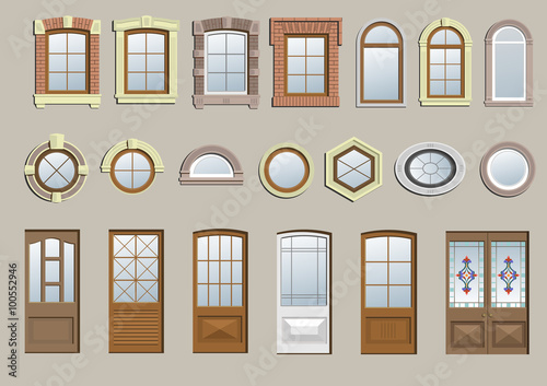 Set of classic windows