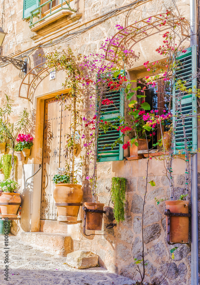 Romantic view of a old mediterranean village house