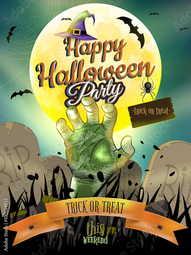 Halloween poster for holiday. EPS 10
