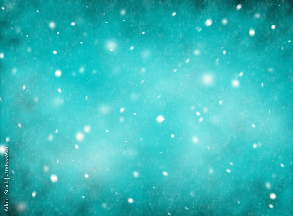 Blue winter snow background