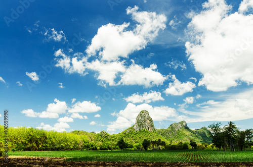 Natural mountain and blue sky