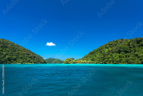 Wonderful blue seascape at Surin Island , Thailand