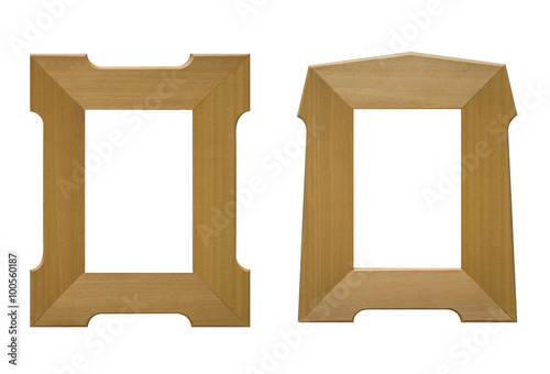 Wooden frames isolated on w...