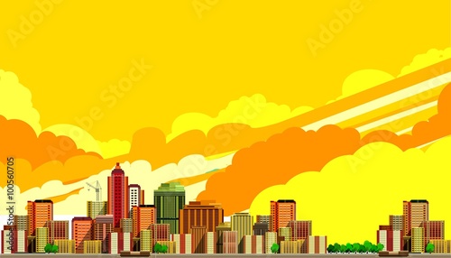 Modern city landscape