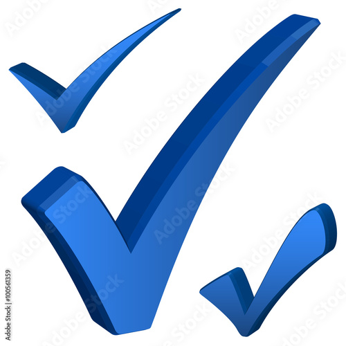 check marks 3D