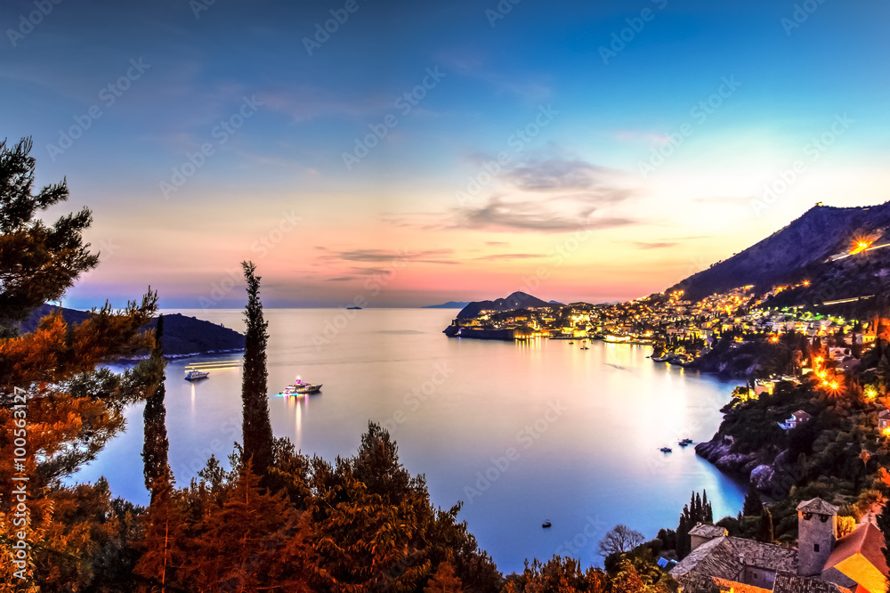 The Adriatic sea and Dubrovnik