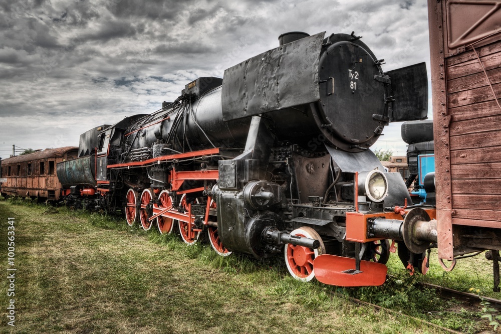 Naklejka premium The old steam locomotive