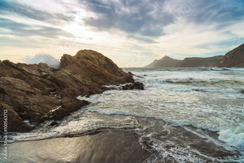 Storm in the Bay of Portman. Cartagena. Region of Murcia. Spain photo