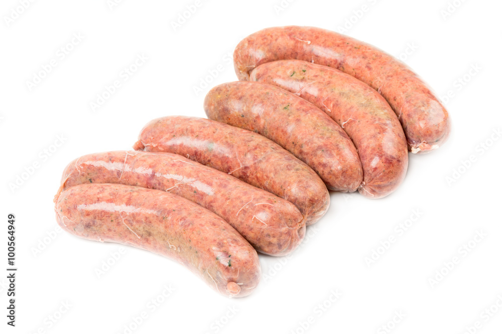 Raw homemade sausages Raw homemade sausages